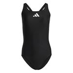 adidas Women's 3 Bar Logo Swimsuit, Black/White, 34