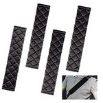 4Pcs Car Seat Belt Cover Soft Car Seat Belt Shoulder pad for Helping Protect Your Shoulder from The Seat Belt Rubbing(Black) Seat Belt Cover for Kids&Adults