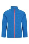 Mountain Warehouse Snowdonia Kids Fleece Jacket - Soft Touch Sweater, Lightweight, Quick Drying Pullover, Antipill Top - for Travelling & Outdoors Blue 9-10 Years