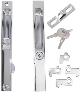 Chrome Sliding Glass Door Handle With Key