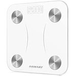 Bluetooth Body Fat Scale, INSMART Bathroom Smart Digital Weight Scale Composition Monitor for Body Weight, Fat, BMI, Water, BMR, Muscle Mass with Smartphone APP, Fitness(396Lb/180Kg)