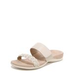 Vionic Rest Jeanne Women's Slide Sandal That Includes Three-Zone Comfort for Heel Pain and Plantar Fasciitis with Orthotic Insole Arch Support Medium Fit Cream UK 6