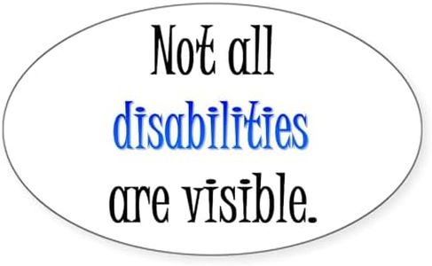 CafePress Not All Disabilities are Visi Oval Sticker Oval Bumper Sticker Car Decal