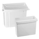 Alpine Sanitary Napkins Receptacle - Feminine Hygiene Products, Tampon & Waste Disposal Container - Durable ABS Plastic - Seals Tightly & Traps Odors -Easy Installation Hardware Included (White)