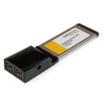 StarTech.com 2 Port ExpressCard 1394b FireWire Laptop Adapter Card - Texas Instruments FireWire Card - ExpressCard FireWire 800 (EC1394B2)