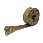 Spark Plug Wire Heat Shield 2500 Degree Basalt fiber Wrap Heat Sleeve Adjustable Fuel Line Heat Shield for Car&Auto Wire Loom Protection (1/2" IDX10' Titanium)