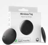 Smart Tag Bluetooth Luggage Tracker, IP68 Waterproof Air Tracker Works with Find My (iOS Only), Finder Locator for Keys, Luggage, Backpack, Wallet (2 Pack)