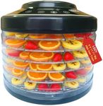 LSZY Food Dehydrator,6 BPA-free Trays, 600W Drying Machine with 24H Timer,158°F Food Fruit Dryer for Jerky, Herbs, Meat, Fruit,Dog Treats, Mushroom, Dried Snacks-Home Use Dehydrators (Black)