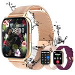 Smart Watch for Women with Bluetooth Call AI Voice 1.85 ''Fitness Activity Tracker Heart Rate/Sleep Monitor/Pedometer/Calories 100+ Sports Modes Waterproof Women's Smartwatches for iOS&Android Phones