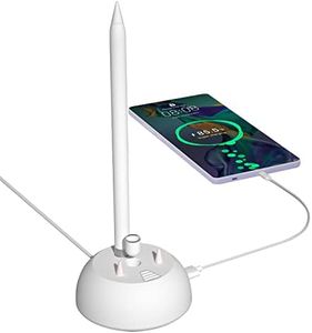 Charger Stand for Apple Pencil Charging Stand Compatible with iPad Pencil 1st Generation Adapter iPad Pen iPencil Charging Dock Station with led Charging Indicator&Pencil Tips Cap Holder&USB Port