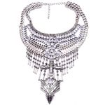 YAZILIND Exaggerated Chunky Necklace Luxury Rhinestone Long Clavicle Chain Jewelry Women Party Gift