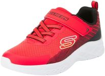 Skechers Unisex-Child MICROSPEC II - ZOVRIX, Red/Black, 13 Little Kid