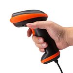Aecyidk Wired Industrial Barcode Scanner 1D 2D QR Bar Code Scanner, Handheld CCD Barcode Reader for Computer, Connected with USB Cable, Plug and Play, Industrial Level Image Reader