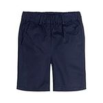 Mud Kingdom Big Boys Chino Shorts Elastic Waist Flat Front Golf Performance School Uniform Navy Blue 11-12 Years