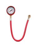 WAICO Analog Tire Pressure Gauge | Flexi Pipe Tyre Air Pressure Gauge for Car Truck Motorcycle Bike | Range- 200 PSI