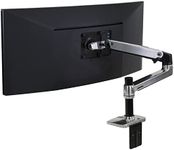 Ergotron – LX Single Monitor Arm, VESA Desk Mount – for Monitors Up to 34 Inches, 3.2 to 11.3 kg – Polished Aluminum