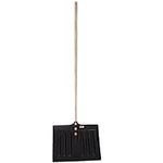 1.3m Snow Shovel - Pusher, Scooper, Mucking Out Emergencies | Ideal for Clearing Garden, Car, Truck, Driveway Etc | Strong & Durable Plastic Spade and Wooden Handle – Heavy Duty 130cm