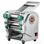 LEONEBEBE Commercial Pasta Maker Machine,Electric Noodle Maker&Dumpling Machine for Home Use,Stainless Steel Dual-Cutter No Disassembled-3/9mm Width Noodle/Thickness Dough-Auto Pasta Sheeter
