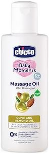 Chicco Baby Moments Massage Oil,New Advanced Non-Sticky&Moisturizing Formula with Natural Ingredients to Prevent Dryness,Suitable for Baby's Skin,Hair&Scalp,No Phenoxyethanol&Parabens (200Ml)