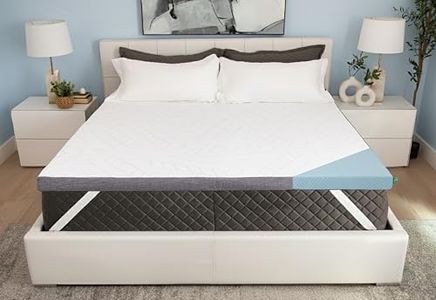 Sleepyhead Gel Infused Mattress Topper King, Thick, Cooling Memory Foam Mattress Topper, Washable Cover, 3'' Gel Mattress Pad, 76x80 inches