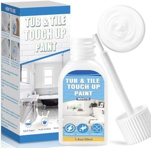 Tub and Tile Paint, White Touch Up Paint Pen for Bathtub, Repairs Countertops, Sinks, and Appliances, Porcelain Paint for Any Scratches Spots on Ceramic, Enamel, 1.5 fl Oz