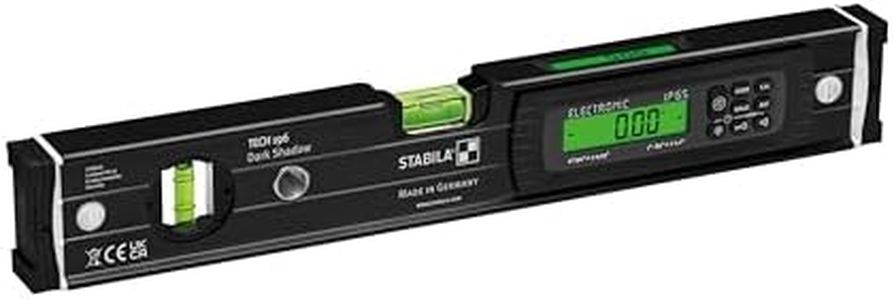 STABILA TECH 196 Dark Shadow Electronic Spirit Level 40 cm Anthracite Grey 2 Digital Displays Measuring Range: 0° - 360° (4 x 90°) Display Modes: °,%, mm/m, in/ft, Protection Class IP 65