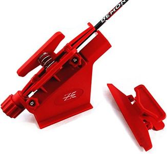 MS JUMPPER Adjustable Fletching Jig Straight and Helix Tool with Clamp for DIY Archery Arrows (Red)