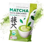 NaturaleBio Premium Matcha Powder, 8oz - Harvested in Japan - USDA Organic Matcha Green Tea Powder - Vegan & Vegetarian Friendly