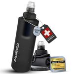 Water Filter & Portable Water Purifier – Bachgold Squeeze | Filters 99.99% Viruses, Bacteria & Microplastics | Ultralight Water Filter Bottle for Camping, Hiking, Survival & Emergency (Grey, 1000 ml)