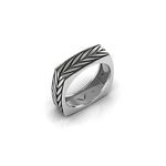 Vitra jewellery Drake Ring pure silver 925 hallmarked ring for men/boys, Inspired by the dragons. (US 10)