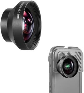 NEEWER 18mm HD 100° Wide Angle Lens for 17mm Thread Lens Backplane, 0.5X Magnification Compatible with SmallRig NEEWER iPhone Samsung Phone Cage with 17mm Lens Adapter, Compatible with Sandmarc, LS-42