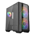 Cooler Master MasterCase HAF 500 High Airflow ATX Mid-Tower with Mesh Front Panel, Dual 200mm ARGB Lighting Fans, Rotatable GPU Fan, USB 3.2 Gen 2 Type C and Tempered Glass