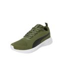 Puma Mens Flowfurl Knit Olive Green-Black-White Running Shoe - 9 UK (31060903)