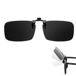 Trysee Clip on Sunglasses Over Prescription Glasses for Men Women Polarized Flip Up for Eyeglasses Anti Glare CTS309