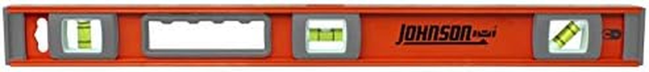 Johnson Level & Tool 1254-2400 Magnetic Heavy Duty I-Beam Aluminum Level, 24", Orange, 1 Level