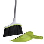 Casabella Broom with Dustpan, Silver Green