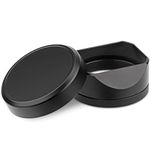 Haoge Square Metal Lens Hood for Fuji Fujifilm X100VI X100V X100F X100 X100S X100T X70 Camera Shade with Metal Cap and 49mm Adapter Ring Black