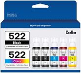 522 High Capacity (5 Bottles) Refill Ink Bottle Replacement for Epson Compatible 522 Ink Refill Bottles (Not Sublimation Ink) Use for EcoTank ET-2803 ET-2800 ET-2720 ET-4800 Printer