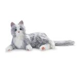 Ageless Innovation | Joy For All Companion Pets | Silver Cat with White Mitts | Lifelike & Realistic | Comfort, Joy & Companionship