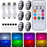 Remote Control Strobe Light, Wireless LED Strobe Lights with Remote Control, 8 Colors Anti-Collision Led Emergency Warning Lights, Emergency Strobe Lights for Car Drone Bike (6pcs,Magnetic)