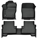 Findway F100 3D Car Floor Mat/Liner (TPE Rubber) Compatible with Ford Escape 2013-2019, All Weather, Laser Scanned, Great Coverage. for 1st & 2nd Row - Black