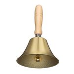 Hand Bell - Hand Call Bell with Brass Solid Wood Handle,Very Loud Handbell，3.15 Inch Large Hand Bell ，Hand Bells for Kids and Adults, Used for Weddings, School Classroom，Service and Game