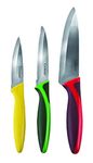 CULINARE C33006 3 Piece Knife Set, Multicolour, Stainless Steel, Multiple Sizes, 3 x Kitchen Knives, Smooth Cutting/Firm Grip/Non-Slip Handle, Dishwasher Safe