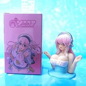 Dimcaso Chest Shaking Car Ornaments, Anime Figure Girl Car Dashboard Decorations, Collectible Figurines Cute Anime Girl Figure, Chest Shaking Ornament for Room Car Decor (Sonico)