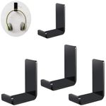 PARIKSHIT SUBLIMATION WITH DEVICE OF PS Headphone Stand Wall Mount (U-Shape - Pack of 4, Black)