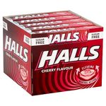 Halls Sugar Free Cherry Mentho-Lyptus Throat Lozenges Stick 32 g (Pack of 20)