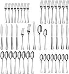 40 Piece Silverware Set Service for 8, Premium Stainless Steel Flatware Set, Mirror Polished Cutlery Utensil Set,Durable Home Kitchen Eating Tableware Set