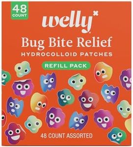 Welly Bug Bite Relief Patches Refill Carton | Drug-Free Hydrocolloid Calms Itching and Prevents Picking | 48 Count