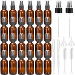 2oz Amber Glass Spray Bottle for Essential Oil, Small Empty Spray Bottle, Fine Mist Spray, Refillable for Travel, Cleaning, Set of 24