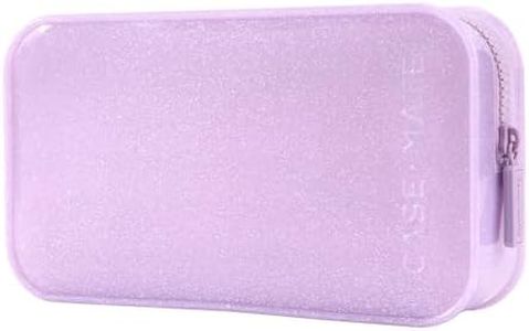 Case-Mate Jelly Makeup Bag - Waterproof Travel Makeup & Toiletry Bag - Cosmetic Make Up Organizer/Case for Women - Small Zipper Pouch for Hair Accessories and Daily Essentials - Stardust Twinkle